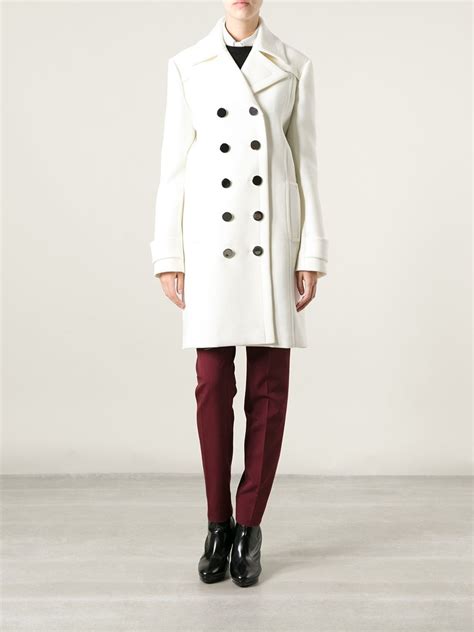 gucci white double breasted coat|net a porter Gucci coats.